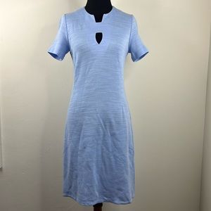 LEGGIADRO Blue Keyhole Dress 2